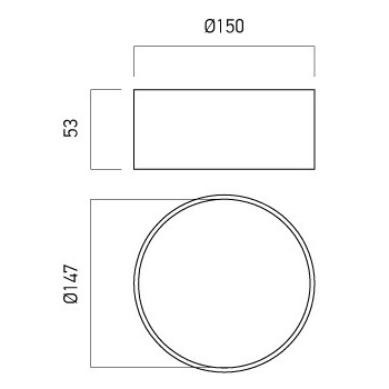 Spot aplicat XROLL, D15, LED SMD 18W, 1531lm, 4000k, alb - 1