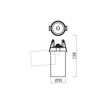 Spot orientabil incastrat XPIPE PE02, LED COB 15W, 1640lm, 3000k, alb - 1