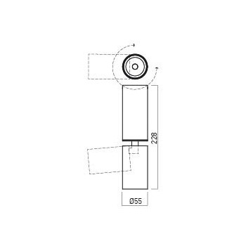 Spot orientabil aplicat XPIPE PE04, LED COB 15W, 1640lm, 3000k, negru - 1
