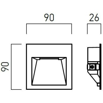 Spot trepte GS01 LED SMD 2W, 224lm, alb - 1