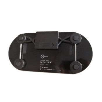 Cantar electronic Smart BMI - DesignNest, negru cu panou din sticla securizata - 1