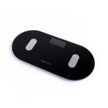 Cantar electronic Smart BMI - DesignNest, negru cu panou din sticla securizata - 1