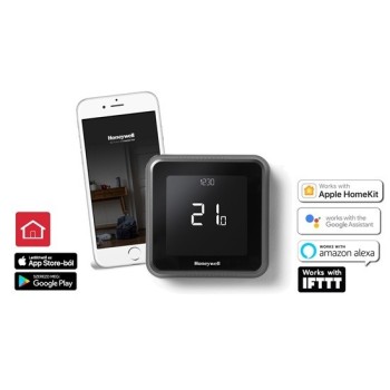Termostat Smart - HONEYWELL LYRIC T6 WiFi, conexiune cu fir, negru - 1