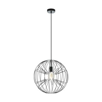 Pendul OKINZURI 98688 EGLO, D45, E27 60W, otel-nichel negru - 1