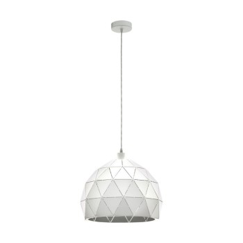 Pendul ROCCAFORTE 97855 EGLO, D40, E27 60W, otel-alb - 1