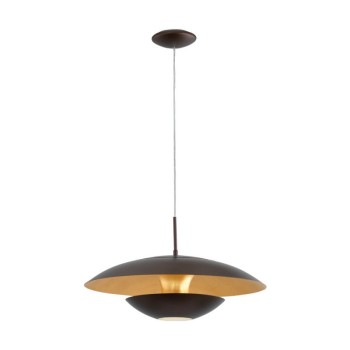 Pendul NUVANO 95755 EGLO, D48, E27 60W, otel-maro, auriu - 1
