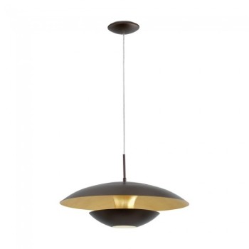 Pendul NUVANO 95755 EGLO, D48, E27 60W, otel-maro, auriu - 1