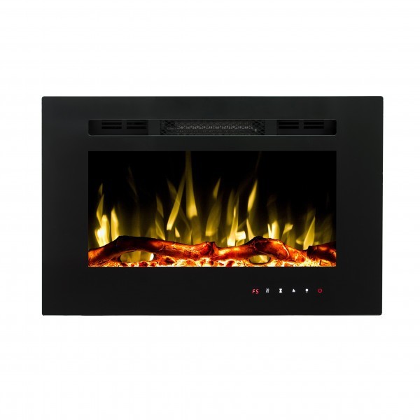 Semineu electric incorporabil ArtFlame ALADIN, 660 x 420 x 135 mm, negru, cu telecomanda - 1