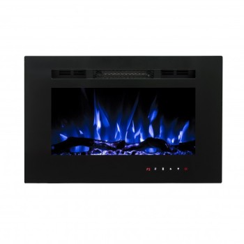 Semineu electric incorporabil ArtFlame ALADIN, 660 x 420 x 135 mm, negru, cu telecomanda - 1