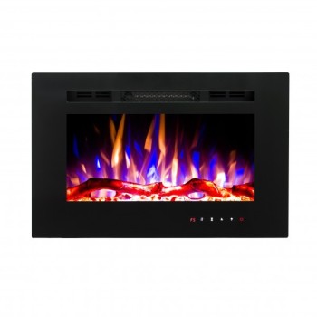 Semineu electric incorporabil ArtFlame ALADIN, 660 x 420 x 135 mm, negru, cu telecomanda - 1