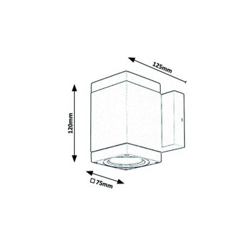 Aplica de exterior BUFFALO 7887 Rabalux, GU10, 1X35W, antracit - 1
