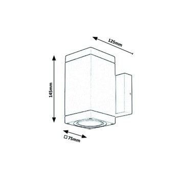 Aplica de exterior BUFFALO 7888 Rabalux, GU10, 2X35W, antracit - 1