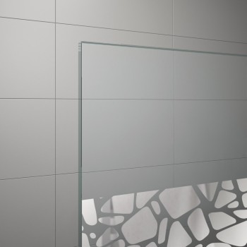 Paravan dus Walk-in SanSwiss Pur Stone PDT4P 100 x H200 cm, profil crom, sticla securizata 8mm - 1