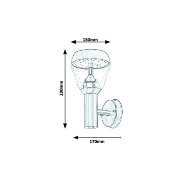 Aplica de exterior AMALFI 7919 Rabalux, LED 8W, 760lm, crom satinat - 1