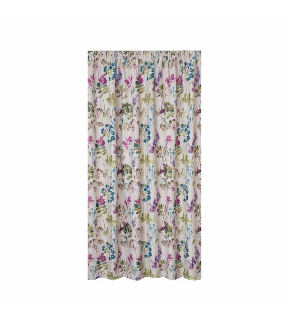 Draperie decor floral Trellise Mendola Home Textiles, 210x245cm, cu rejansa, mov-multicolora - 1