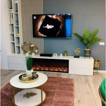 Semineu electric incorporabil ArtFlame TASMANIA, 367x883x160mm, 1500W, 2 trepte încălzire, 5 niveluri intensitate flăcări