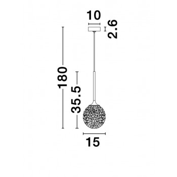 Pendul modern MIRANO 9160211, G9 1x5W, gold satinat - 1