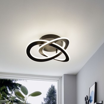 Plafoniera ROLIMARE 99395 EGLO, D49, LED 35W 5500lm 4000K, aluminiu-negru, plastic-alb - 1