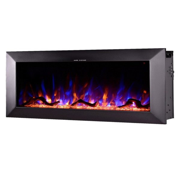 Semineu electric incorporabil ArtFlame RACY 50", 1270 x 455 x 180 mm, negru, cu telecomanda - 1