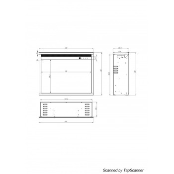 Semineu electric incorporabil ArtFlame TOMAS, 508x646x186mm, 1500W, 50 combinatii de culori
