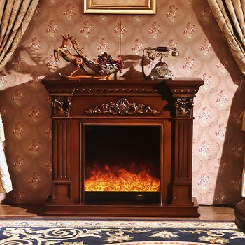 Semineu electric premium MARSEILLE, 1200 x 1020 x 330 mm, maro nuc - 1