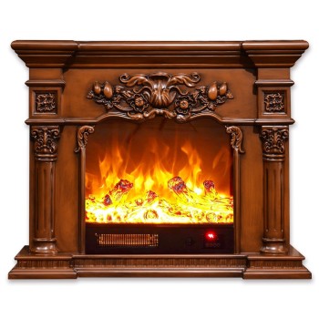Semineu electric premium SAVAGE, 1200 x 1020 x 330 mm, maro nuc - 1