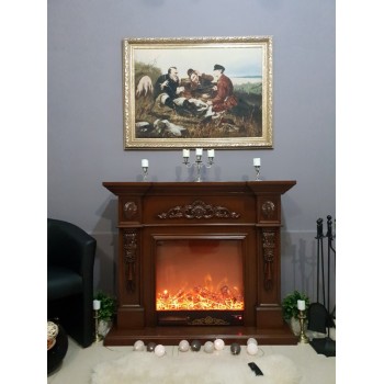 Semineu electric premium SIENA, 1000 x 800 x 330 mm, maro nuc - 1