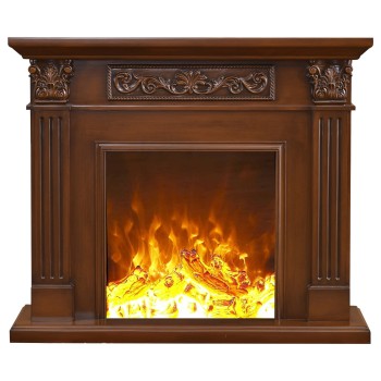 Semineu electric  premium ArtFlame VALENCIA, 1200 x 1020 x 330 mm, maro nuc