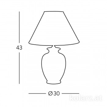 Veioza Giardino Cracle - Kolarz, 43, ceramica, decor striatii - 1