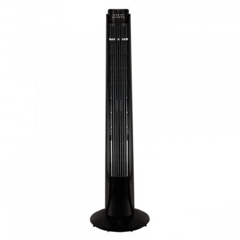 Ventilator de podea turn Home TWFR 93, 3 trepte de ventilatie, 50W, cu telecomanda, negru