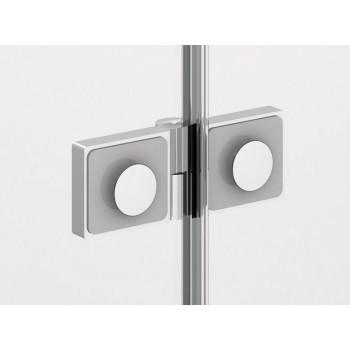 Cabina de dus SanSwiss ANNEA 80x80 AN13+ANT, cu usa pivotanta stanga + perete fix, profil  lucios, sticla securizata 6mm - 1