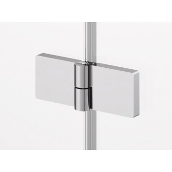 Cabina de dus SanSwiss ANNEA 80x80 AN13+ANT, cu usa pivotanta stanga + perete fix, profil  lucios, sticla securizata 6mm - 1