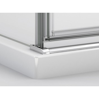 Cabina de dus SanSwiss ANNEA 120x90 AN13+ANT, cu usa pivotanta stanga + perete fix, profil  lucios, sticla securizata 6mm - 1