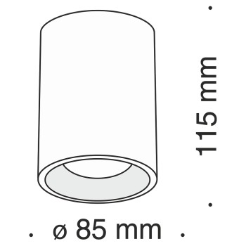 Spot rotund Alfa C012CL-01B MAYTONI, D8.5, GU10, 1x50W, negru - 1