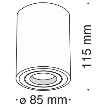 Spot rotund orientabil Alfa C016CL-01W MAYTONI, D8.5, GU10, 1x50W,  alb - 1