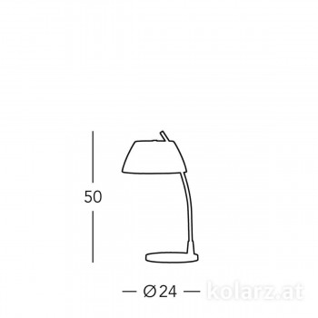 Lampa de birou Malmo - Kolarz, placat nickel, sticla alba - 4