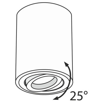 Spot rotund orientabil Alfa C016CL-01W MAYTONI, D8.5, GU10, 1x50W,  alb - 1