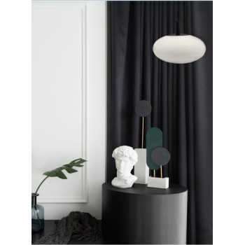 Pendul Perlas MAYTONI, D43, E27, 1x60W, negru-alb, P062PL-01W - 1