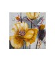 Tablou pictat manual Crizanteme galbene, dimensiunea 40x40cm