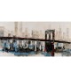 Tablou pictat manual Bridge, 60x120cm