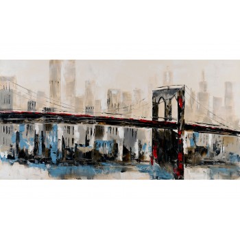 Tablou pictat manual Bridge, 60x120cm - 2