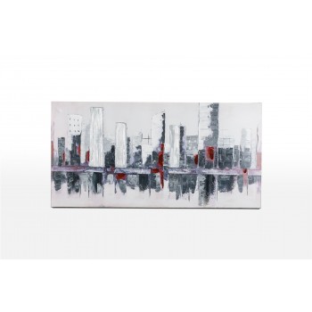 Tablou pictat manual Towers, 60x120cm - 2