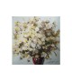 Tablou pictat manual Geranium alb, dimensiunea 60x60cm