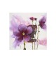 Tablou pictat manual Lilies pink, dimensiunea 60x60cm