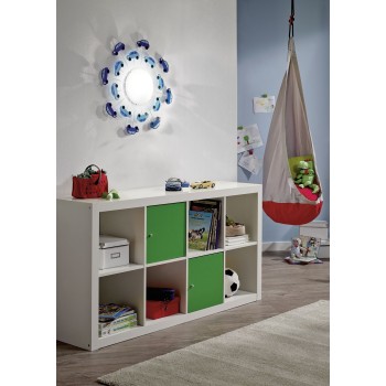Plafoniera copii VIKI 1 92146 EGLO, E27 1X60W, Ø630mm, Otel Albastru si Sticla satinata Alba - 1