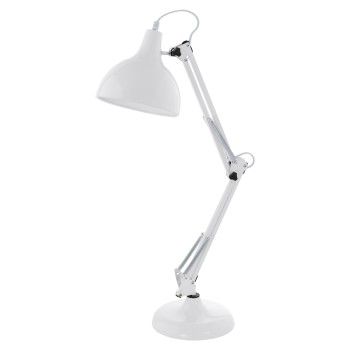 Lampa de birou BORGILLIO 94699 EGLO, E27 1X40W, Otel, Alb - 1