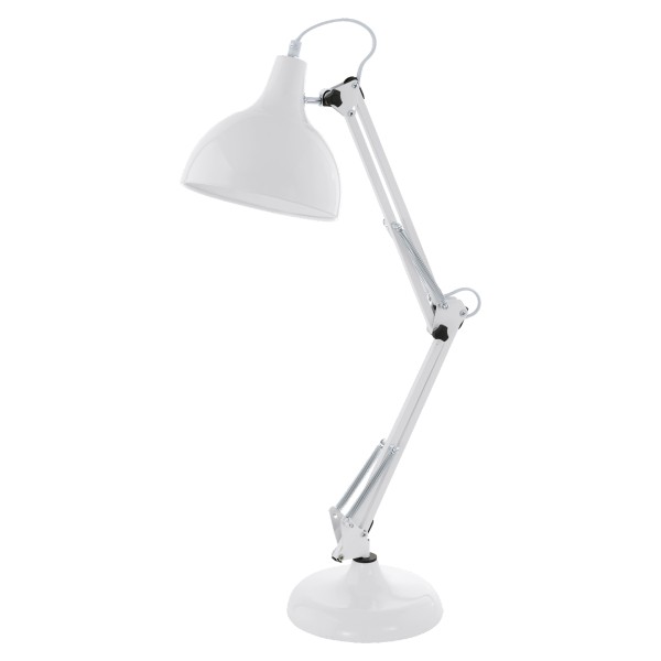 Lampa de birou BORGILLIO 94699 EGLO, E27 1X40W, Otel, Alb - 1