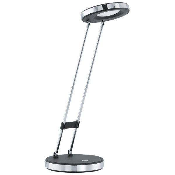 Lampa de birou GEXO 93076 EGLO, LED 3W 220lm 3000K, Ø125mm, Crom, Negru - 1