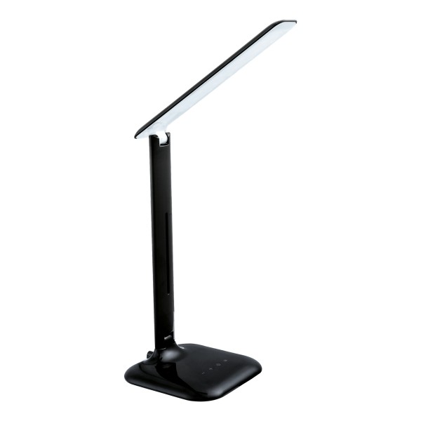 Lampa de birou CAUPO 93966 EGLO, LED 2.9W 280lm 3000K, 5000K, 6500K, Plastic, Otel, Negru - 1