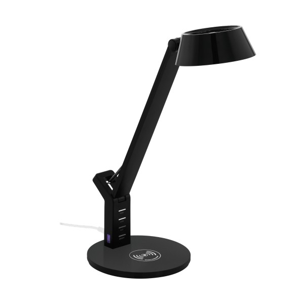 Lampa de birou BANDERALO 99832 EGLO, Incarcare QI, LED 4.8W, 700lm, 3000-6500K, Plastic, Negru - 1